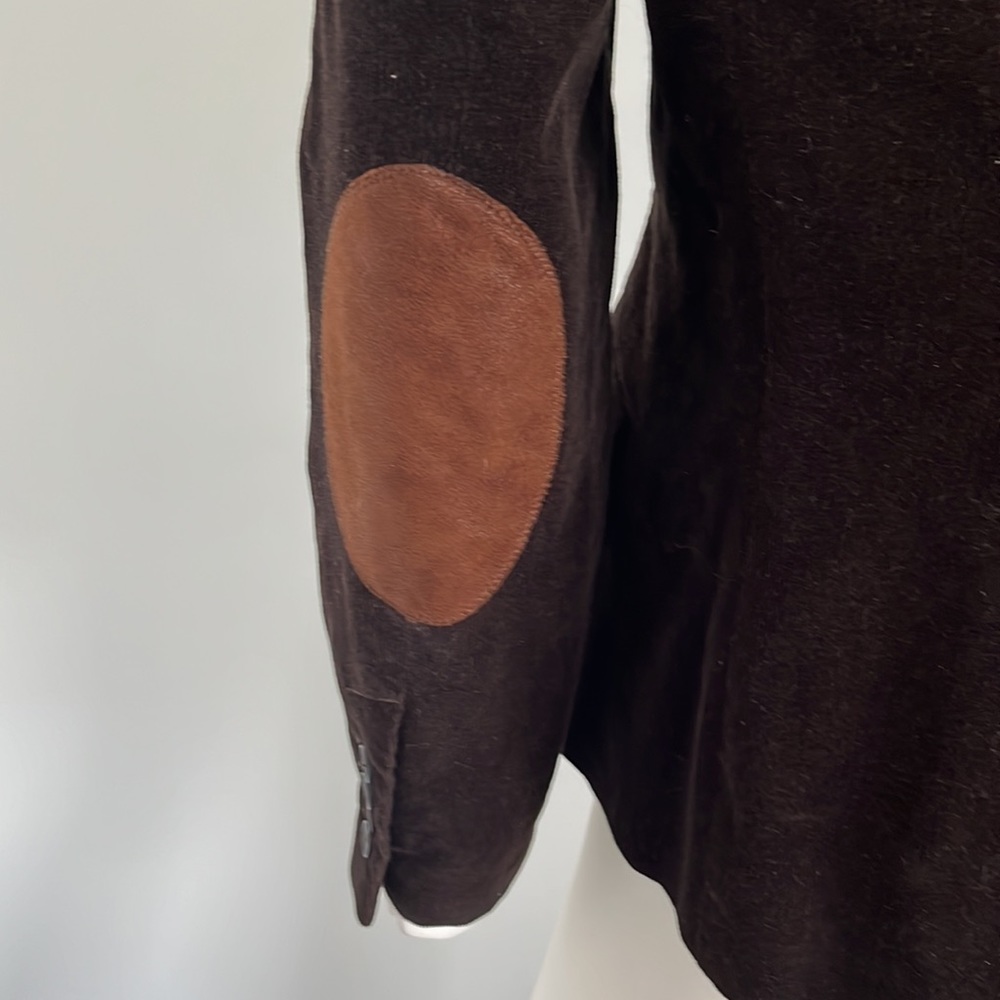 Zara Brown Blazer with Tan Elbow Patches - Picture 6 of 9